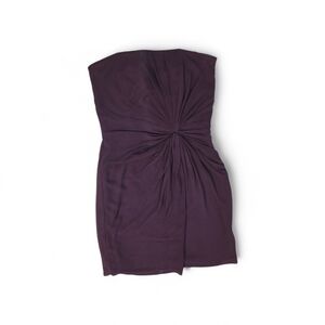Club Monaco Strapless Dress in Deep Purple